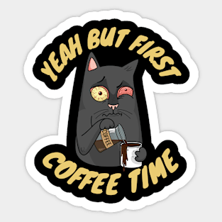 Coffee Cat Sticker